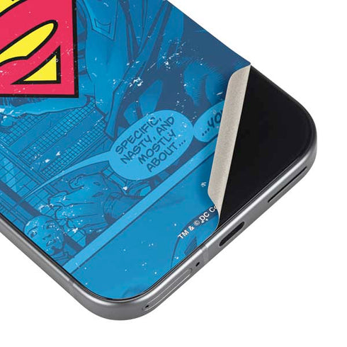 DC Comics Superman Logo Background Pattern Google Pixel 9 Skin
